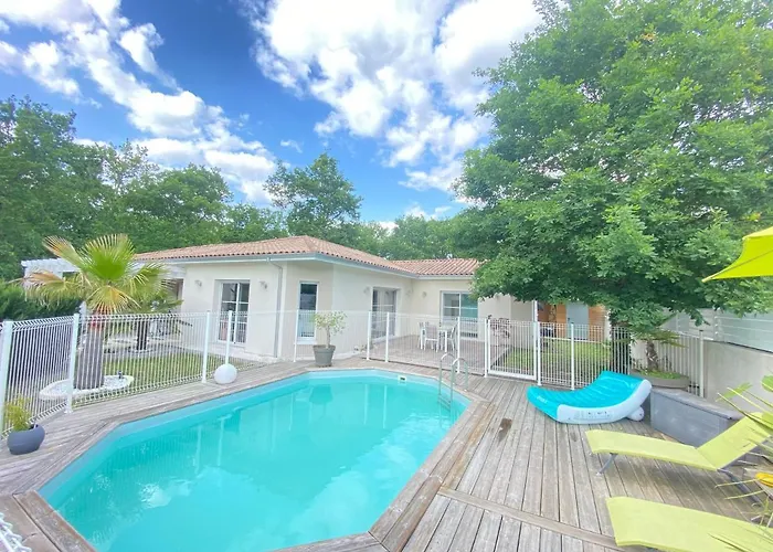 Bassin D Arcachon 7pers Piscine Chauffee Nyaraló *